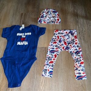 Blue and White Kids One Piece Set